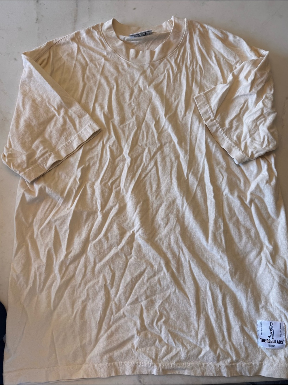 Men’s Cream Short Sleeve Crew Shirt